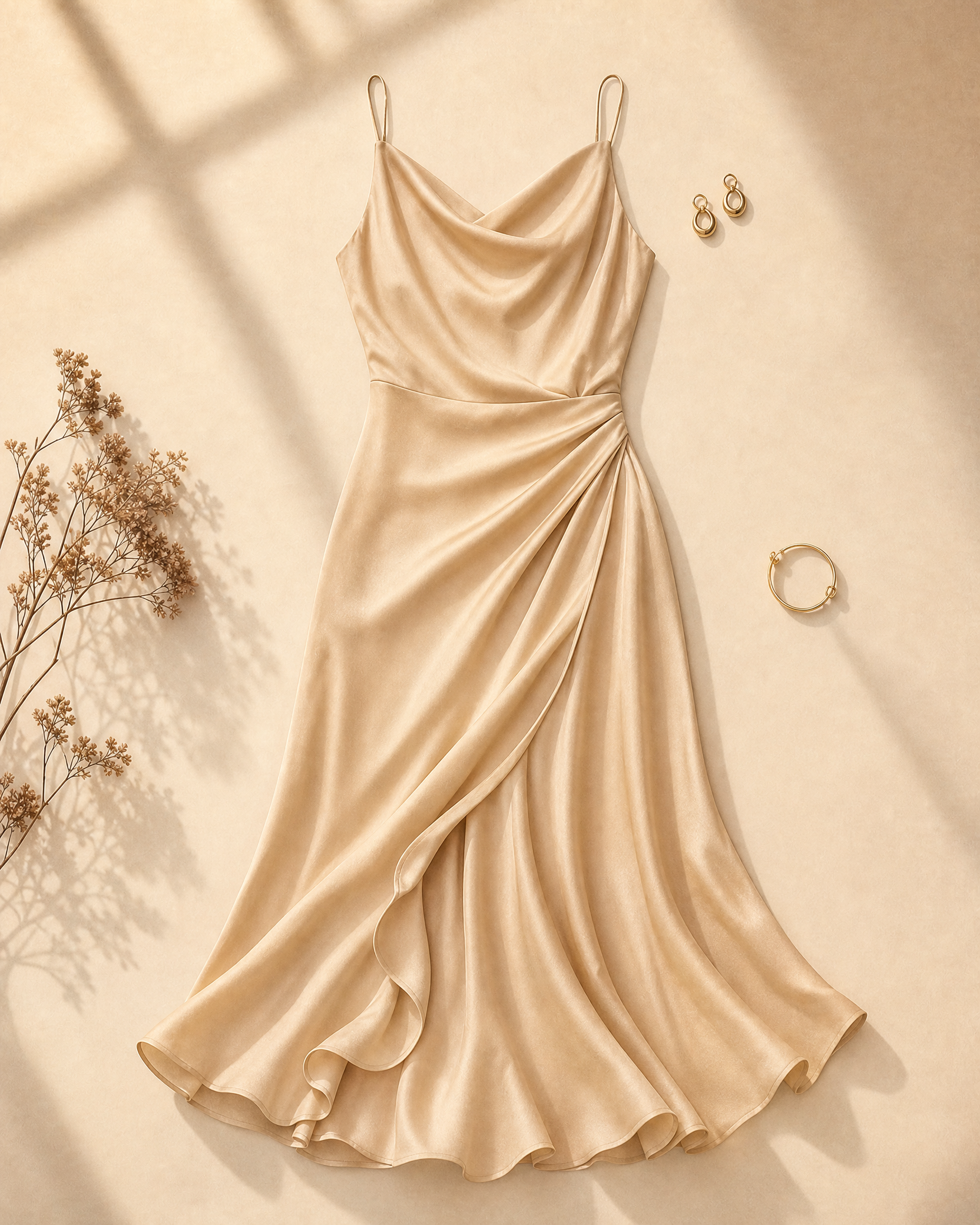 Vestido Midi Dourado